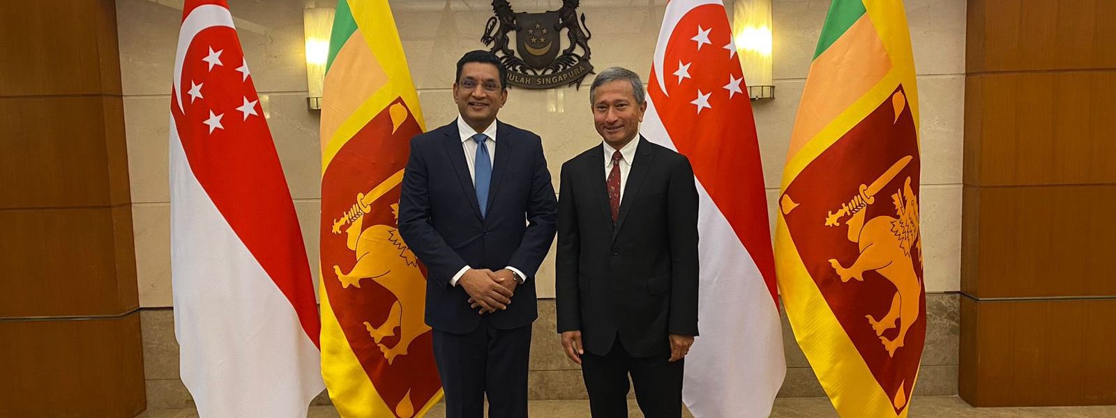 Sri Lankan Foreign Minister in Singapore for Talks